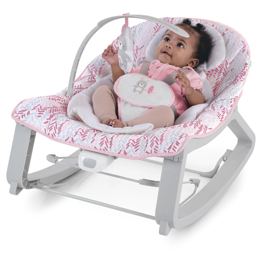 Ingenuity Keep Cozy 3-in-1 Grow with Me Bounce & Rock Seat - Lily