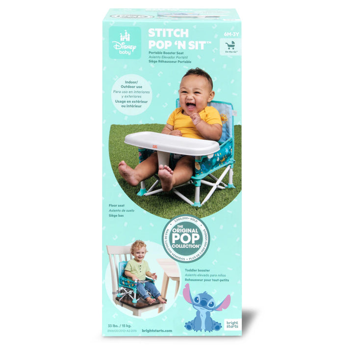 Bright Starts Stitch Pop 'N Sit Portable Booster Seat