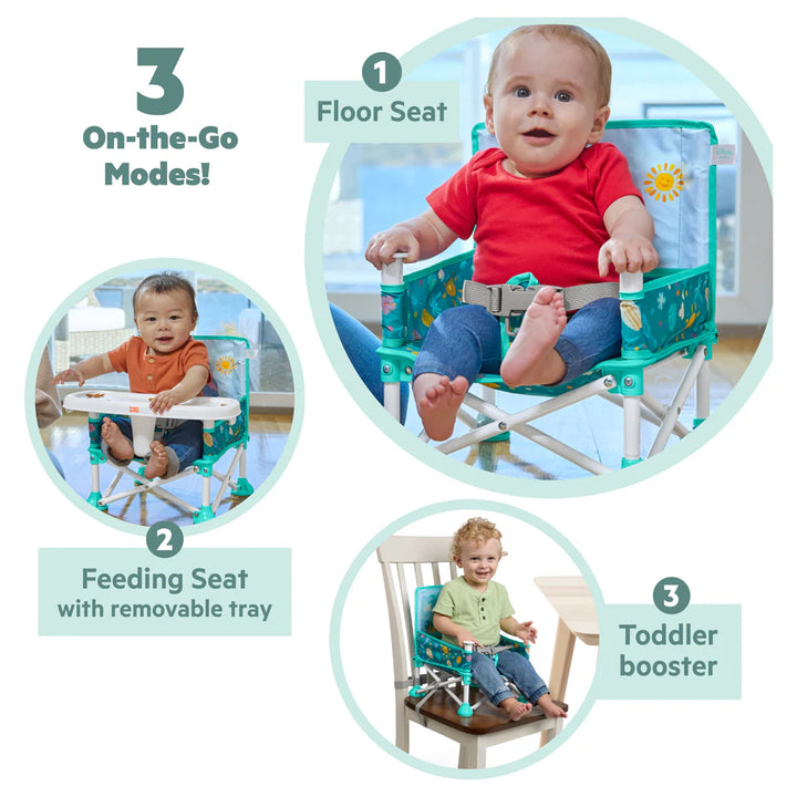 Bright Starts Stitch Pop 'N Sit Portable Booster Seat