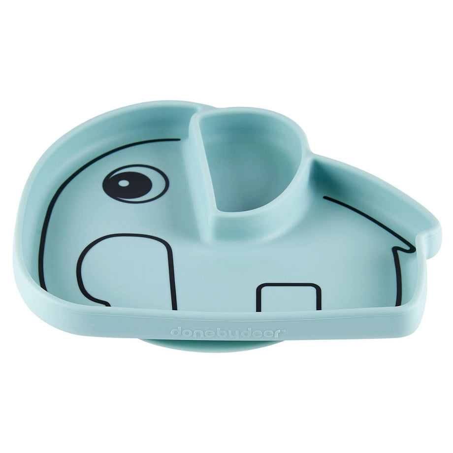 Done By Deer Silicone Stick & Stay Plate Elphee (Blue)