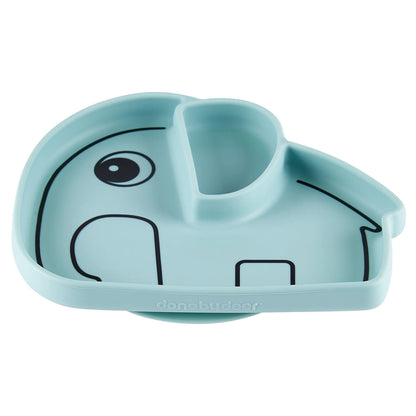 Done By Deer Silicone Stick & Stay Plate Elphee (Blue)