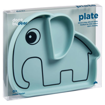 Done By Deer Silicone Stick & Stay Plate Elphee (Blue)