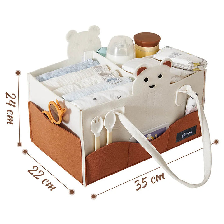 Sunveno Organizer Diaper Caddy (Ivory)