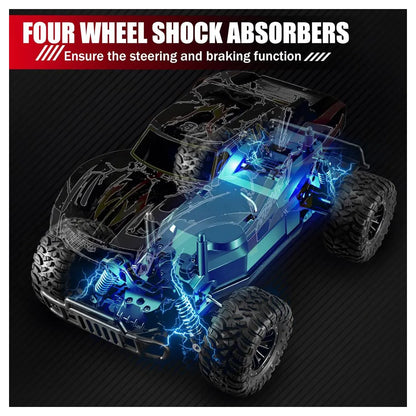 Sam Toys Range Rider Afterglow High Speed RC Truck (1:16, Black/Orange)