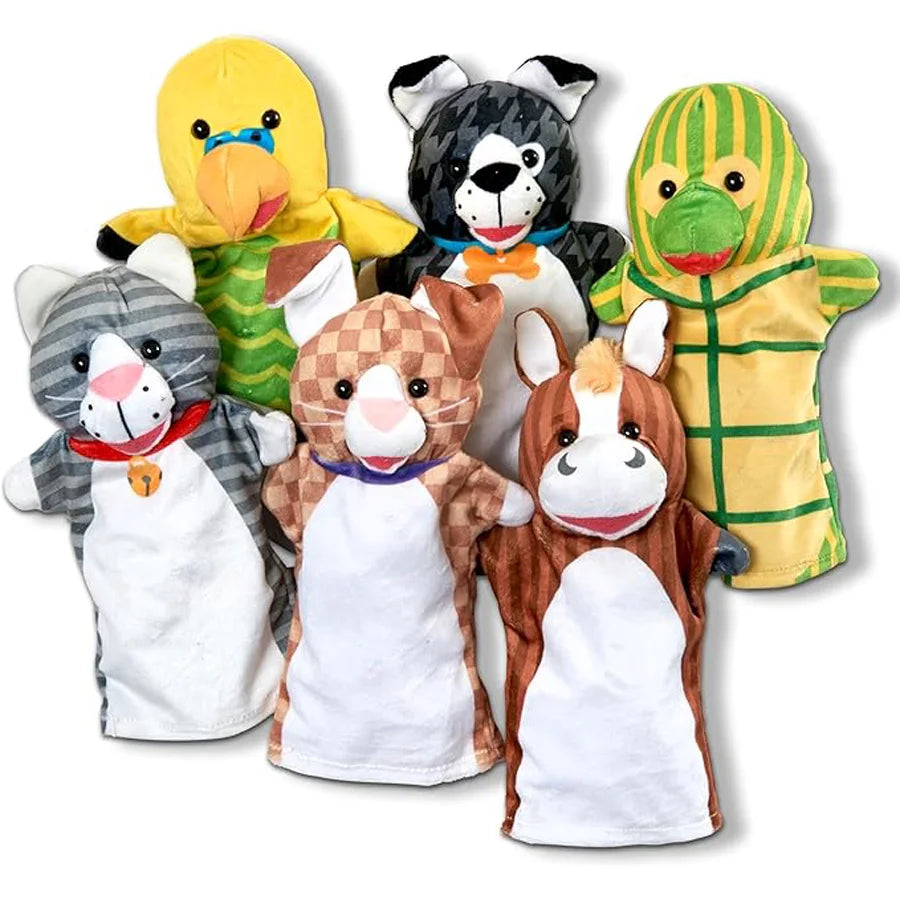 Melissa and Doug Pet Buddies Hand Puppets (6 Pc)