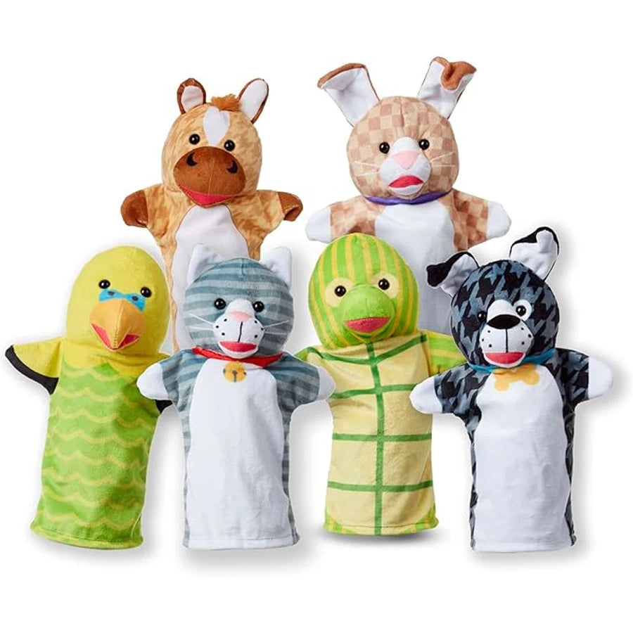 Melissa and Doug Pet Buddies Hand Puppets (6 Pc)