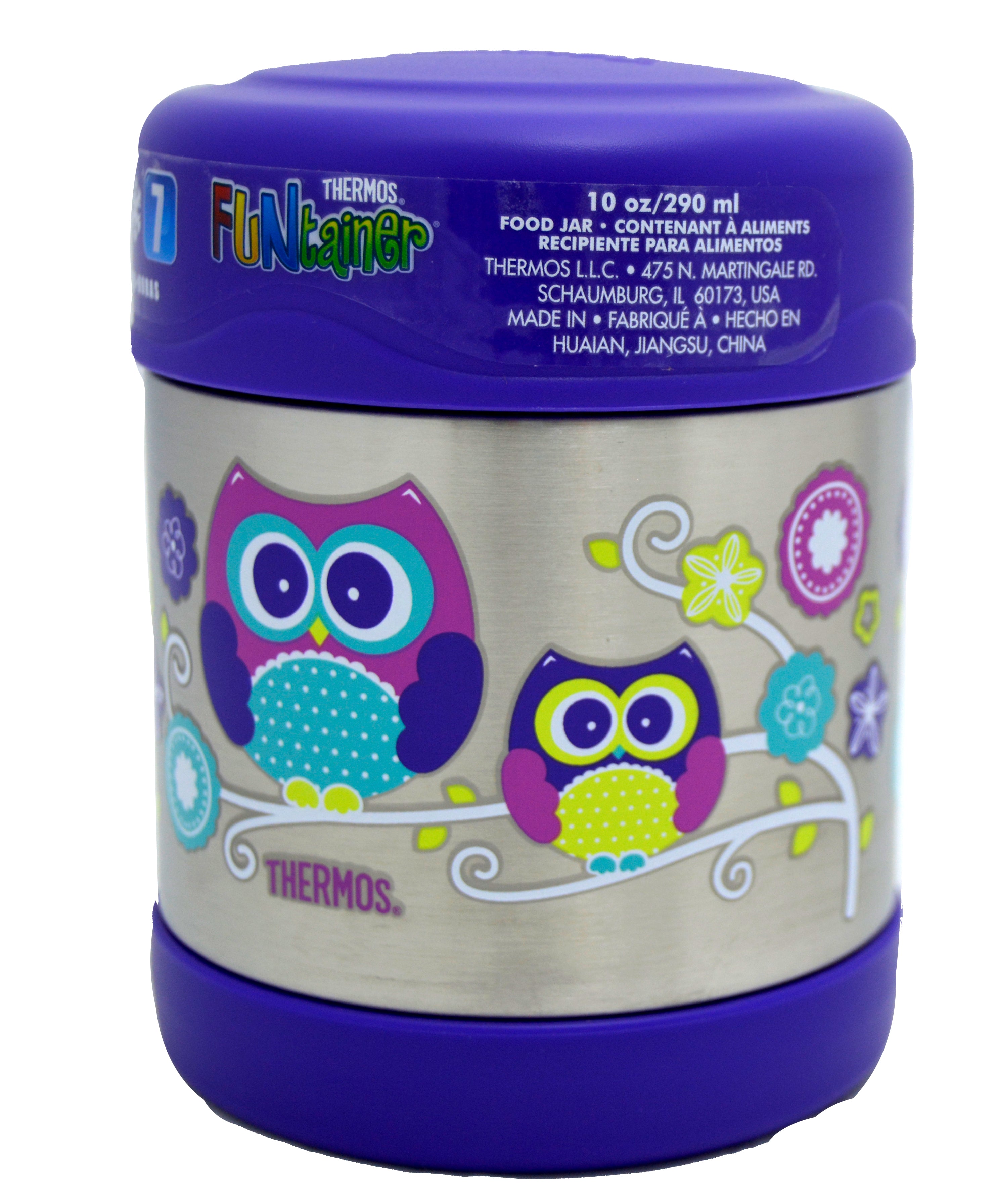 Thermos Funtainer Stainless Steel Food Jar - Owl 290 ml