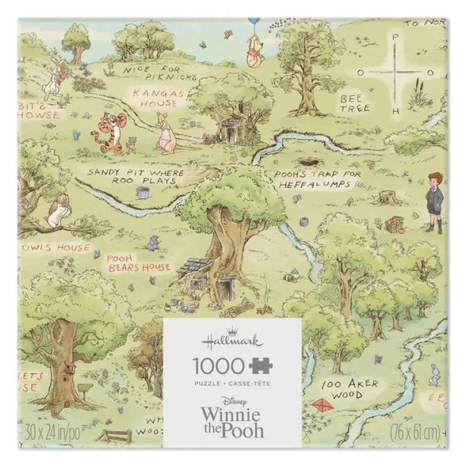 Hallmark Disney Winnie the Pooh Hundred Acre Wood Map 1000-Piece Puzzle