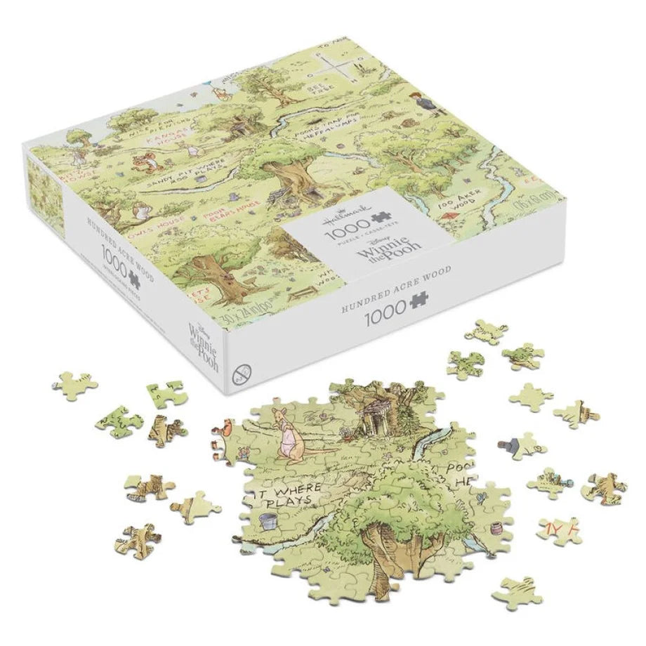 Hallmark Disney Winnie the Pooh Hundred Acre Wood Map 1000-Piece Puzzle