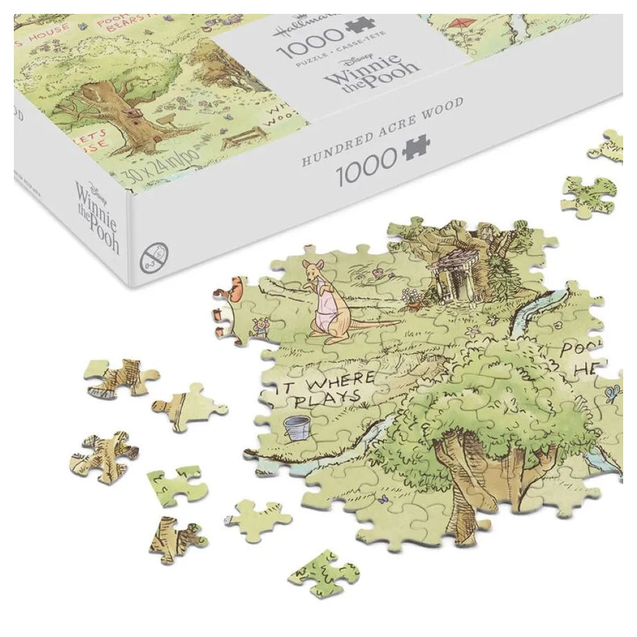 Hallmark Disney Winnie the Pooh Hundred Acre Wood Map 1000-Piece Puzzle