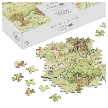 Hallmark Disney Winnie the Pooh Hundred Acre Wood Map 1000-Piece Puzzle