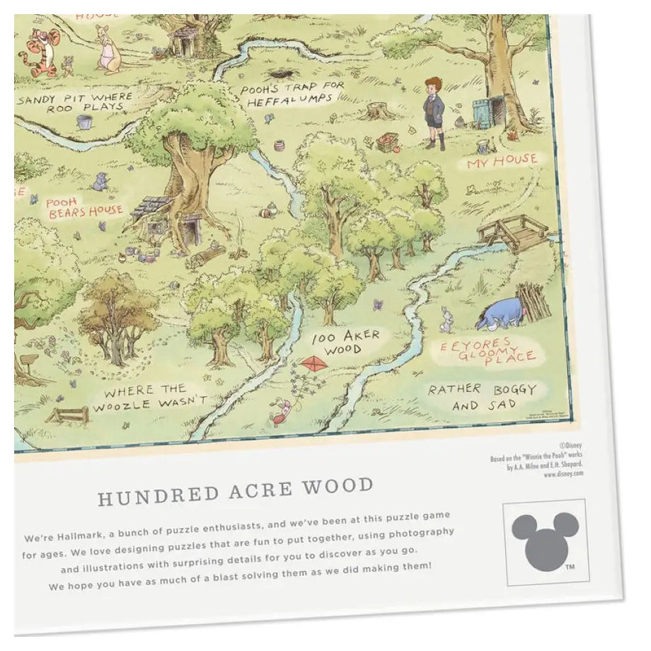 Hallmark Disney Winnie the Pooh Hundred Acre Wood Map 1000-Piece Puzzle