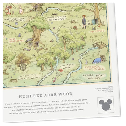 Hallmark Disney Winnie the Pooh Hundred Acre Wood Map 1000-Piece Puzzle