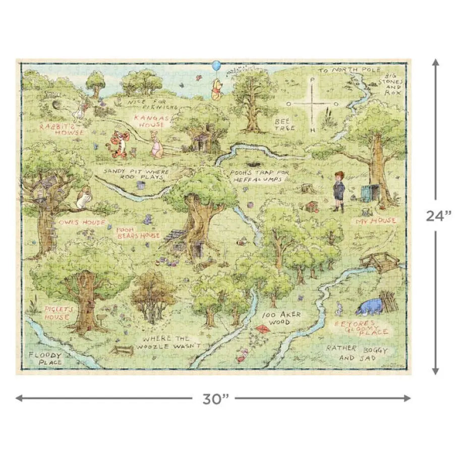 Hallmark Disney Winnie the Pooh Hundred Acre Wood Map 1000-Piece Puzzle