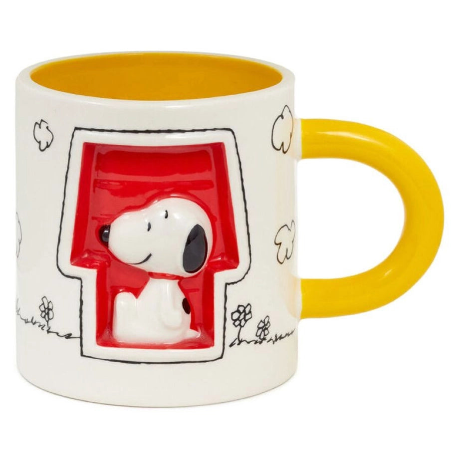 Hallmark Peanuts Snoopy Doghouse Sculpted Mug, (14.5 oz)
