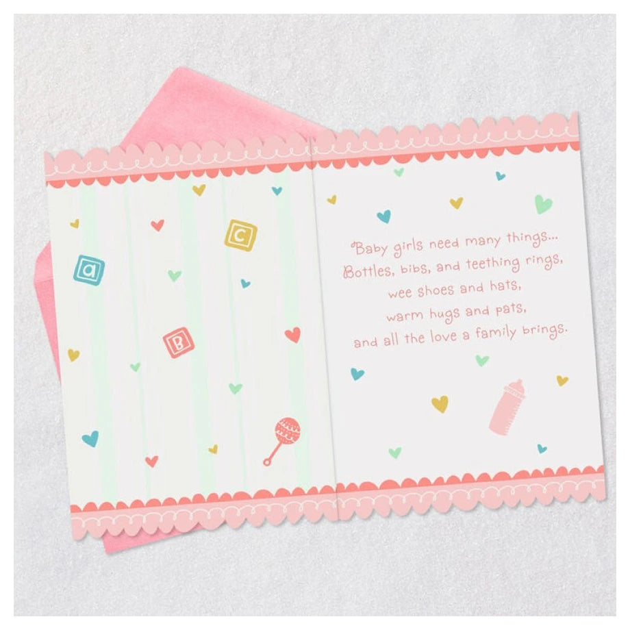 Hallmark New Baby Girl Greeting Card