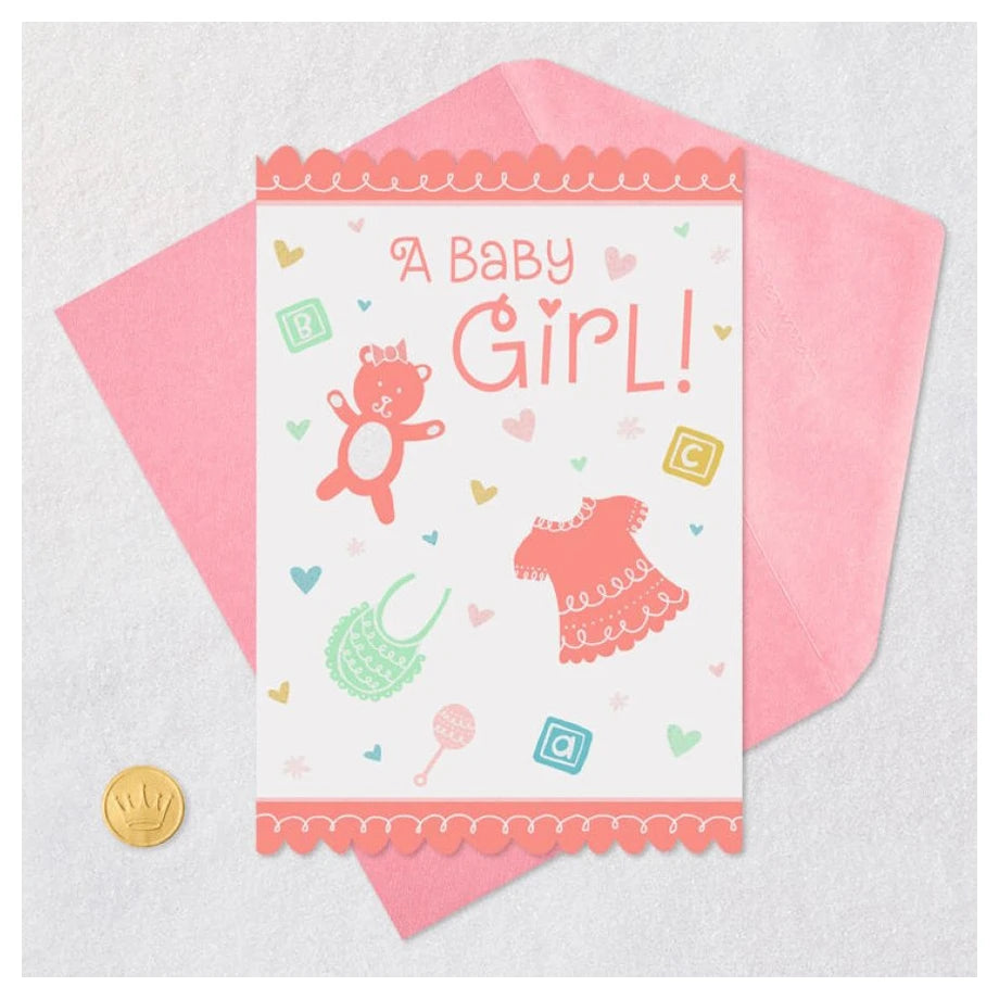 Hallmark New Baby Girl Greeting Card
