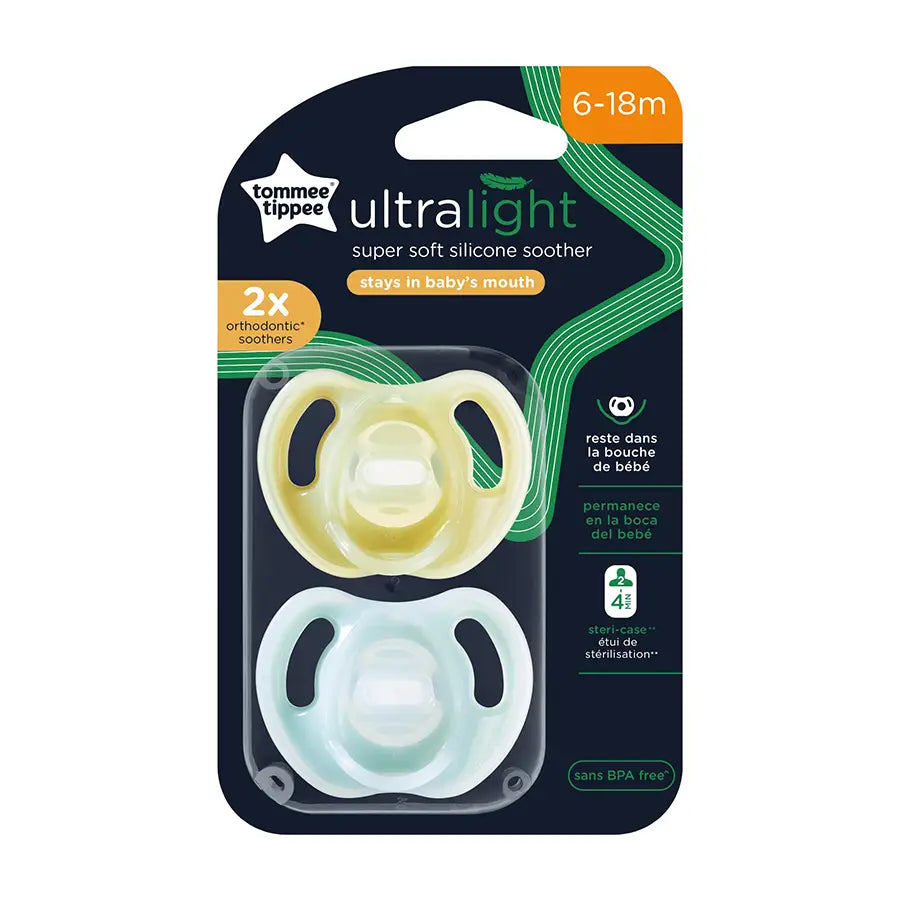 Tommee Tippee Ultra-Light Silicone Soother, 6-18m