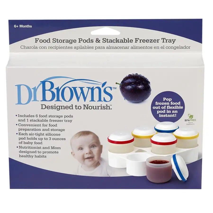Dr. Brown's Food Storage Pods & Stackable Freezer Tray