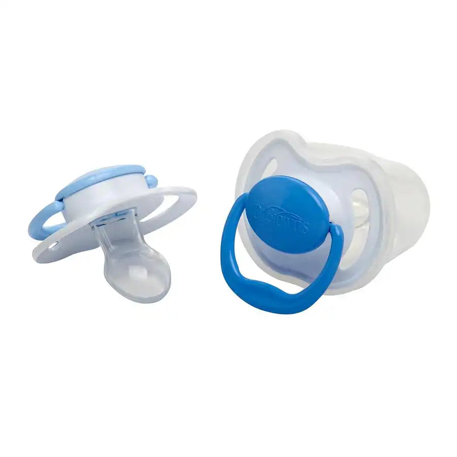 Dr. Browns Natural Flow Orthodontic Perform Pacifiers, 0-6 months (Blue)