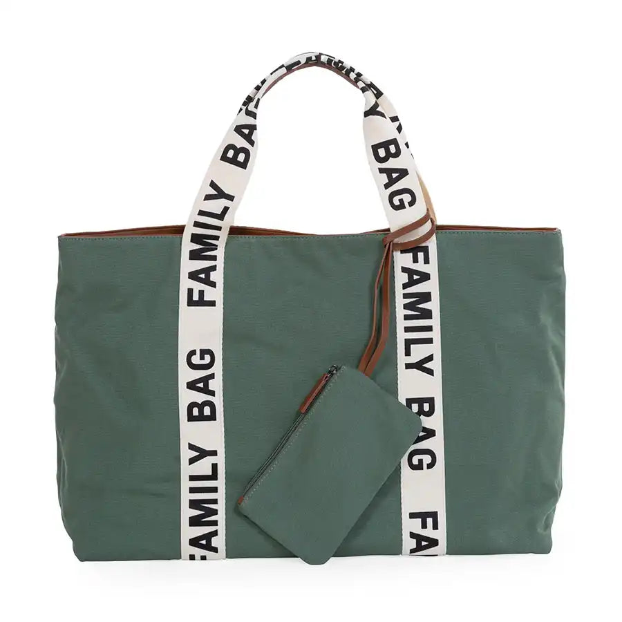 Childhome Family Bag Signature Canvas (Green)