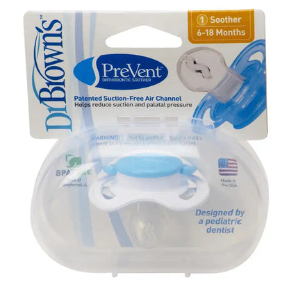 Dr Brown's PreVent Pacifer With Handle (Blue)