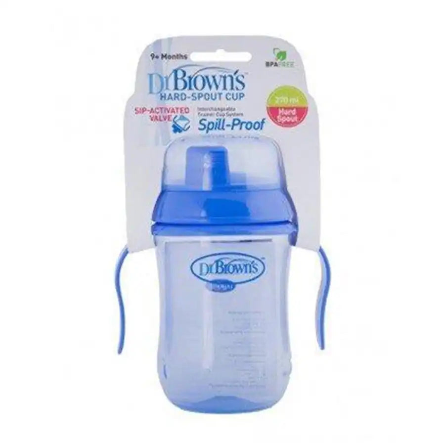 Dr Brown's Training Cup Hard Spout - 270ml (Blue)