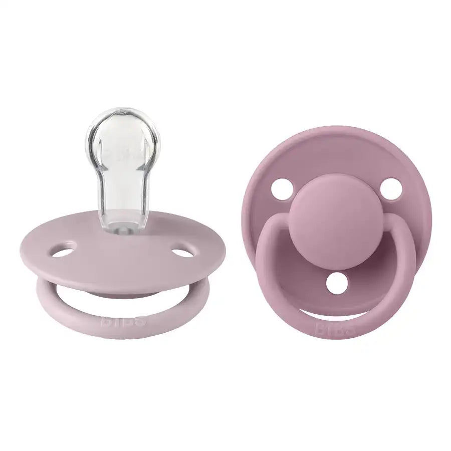 Bibs De Lux Onesize Silicone Pacifier - Pack of 2 (Dusky Lilac/Heather)