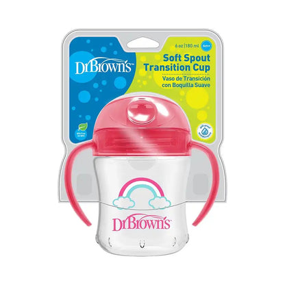Dr. Brown's Soft-Spout Transition Cup With Handles, 6 oz (Assorted)