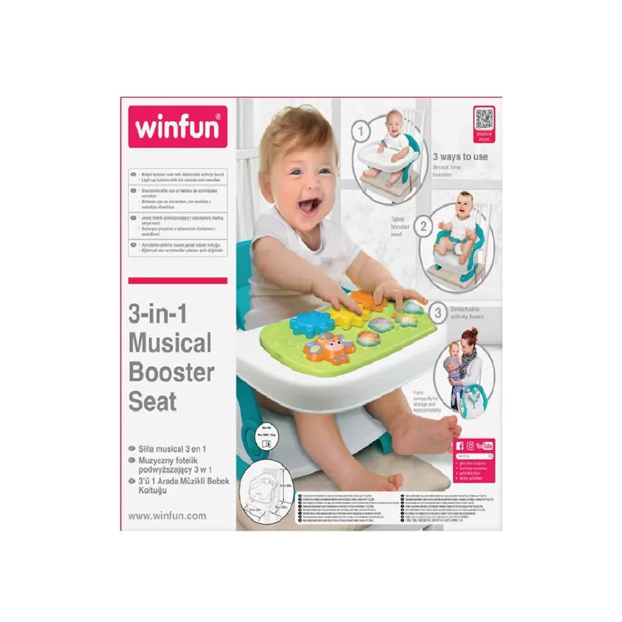 مقعد تعزيز موسيقي 3 في 1 من Winfun مقعد تعزيز موسيقي 3 في 1 من Winfun
