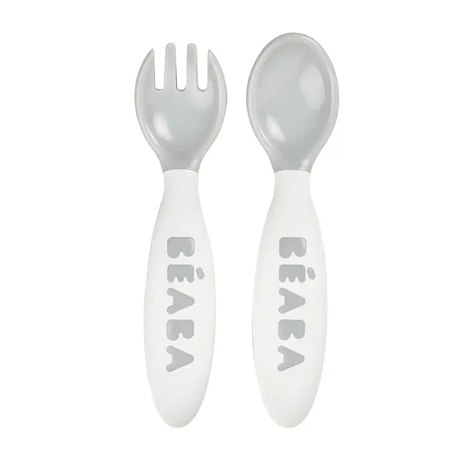 Beaba Training Fork And Spoon 2nd Age (Light Mist)