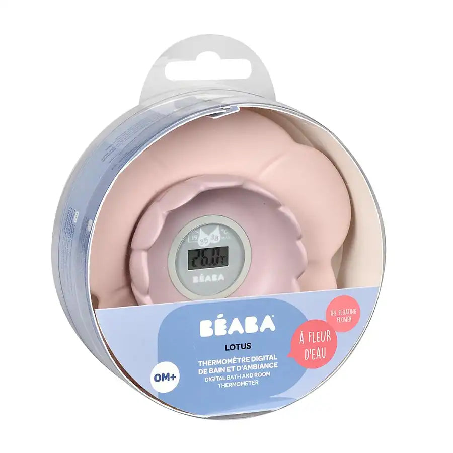Beaba Lotus Multi-Functional Bath Thermometer (Old Pink) Beaba Lotus Multi-Functional Bath Thermometer (Old Pink)