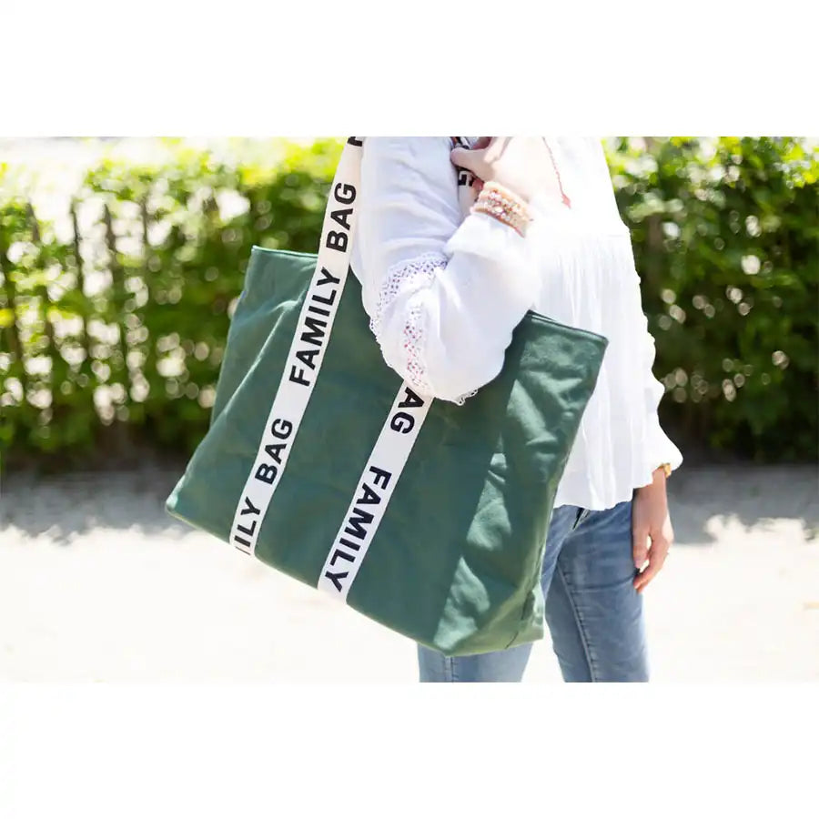 Childhome Family Bag Signature Canvas (Green)