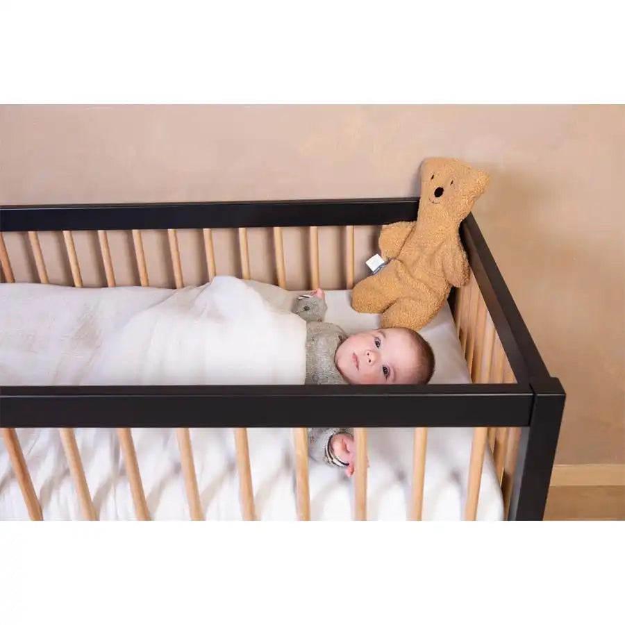 Childhome Baby Blanket Jersey (Melange Beige/Muslin Teddy)