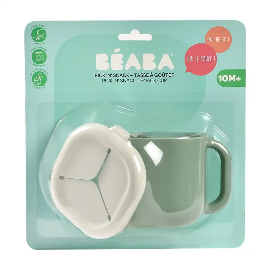 Beaba Pick 'N' Snack Silicone Snack Cup (Sage Green)