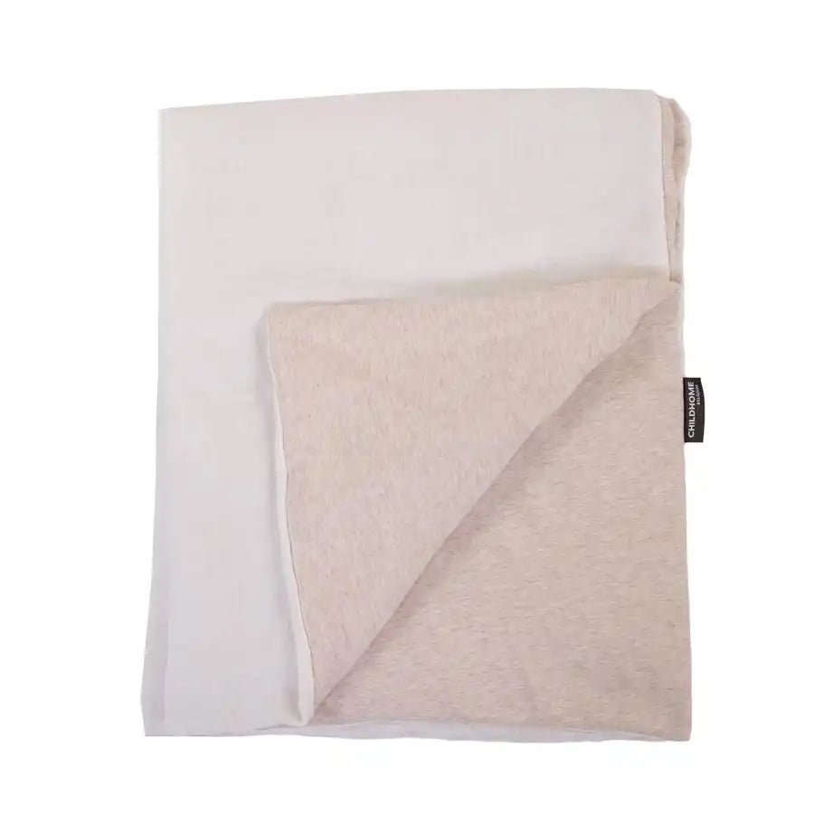 Childhome Baby Blanket Jersey (Melange Beige/Muslin Teddy)