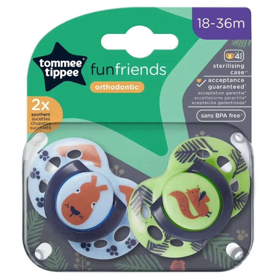 Tommee Tippee Fun Style Soother, 6-18 months (Pack of 2)