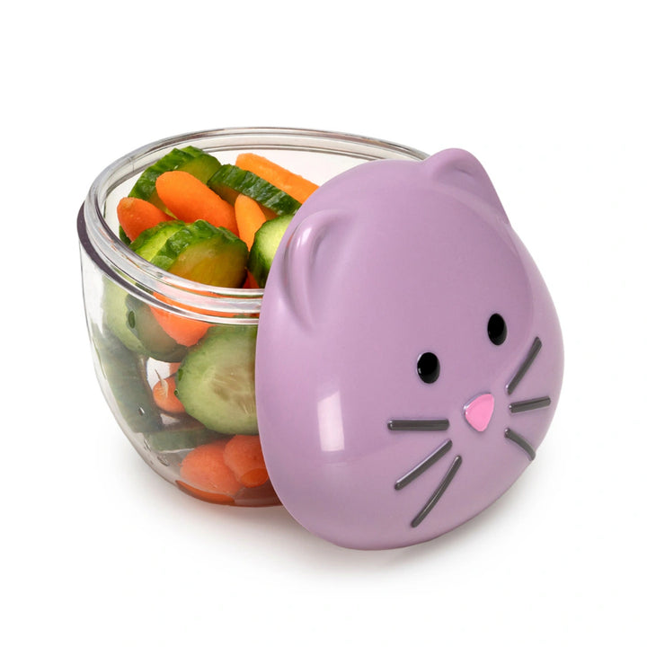 Melii Snack Container Purple Cat