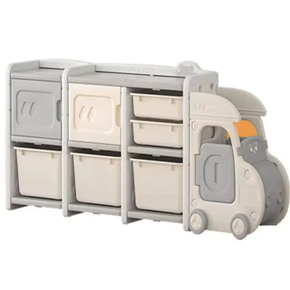 Little Angel Kids Toys Organizer Cabinet With Bins & Car Cart Small