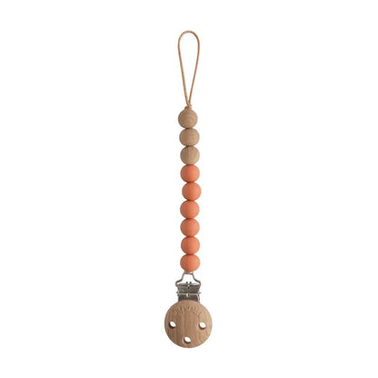 Mushie Pacifier Clips Eva (Clementine)
