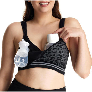 Momcozy 4-in-1 Hands-Free Pumping Bra - Small (Beige)