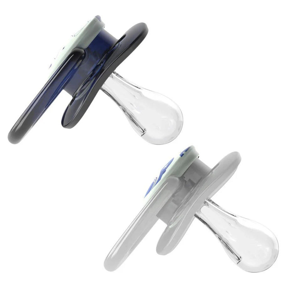Dr. Brown's Advantage Glow in The Dark Pacifiers, Stage 1 pack of 2 (Blue)