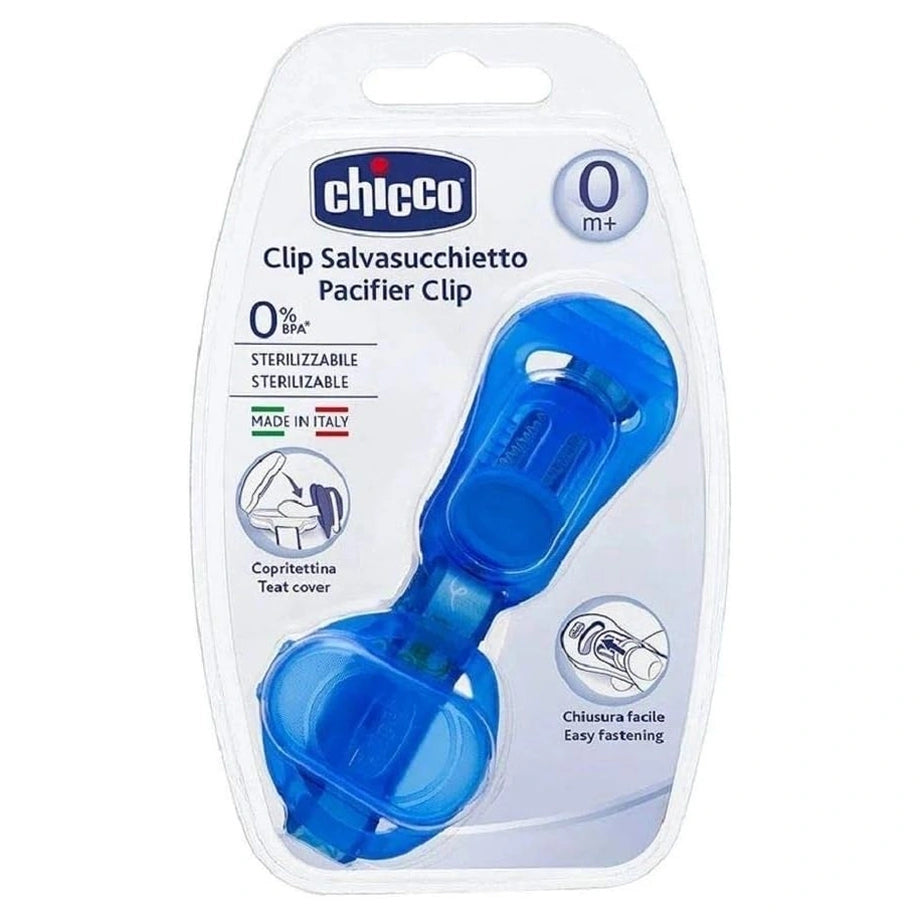 Chicco Clip With Teat Cover (Blue)