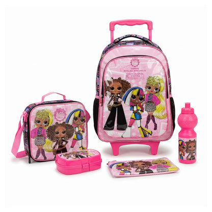L.O.L. Surprise! Kids' 5-Piece Rolling Backpack and Accessories School Set