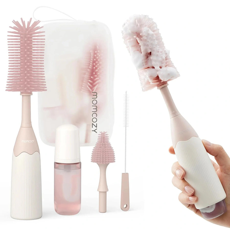 Momcozy Bottle Brush Kit-Press Bubble Style (Pink)