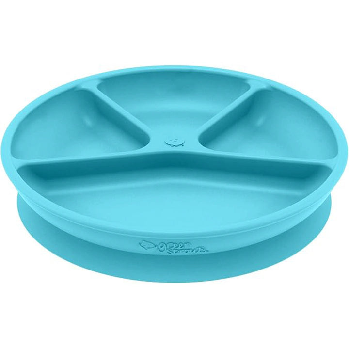 Green Sprouts Learning Plate (Aqua)