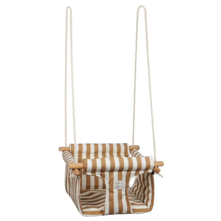 Larisa & Pumpkin Baby Swing Brown Striped