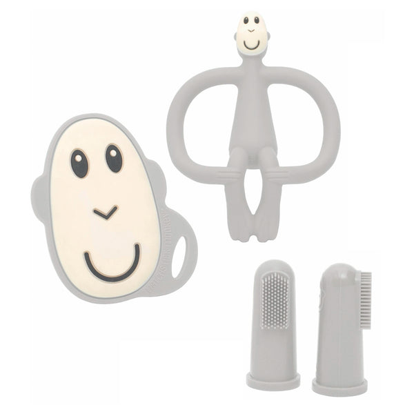 Matchstick Monkey Teething Starter Set Cool (Grey)