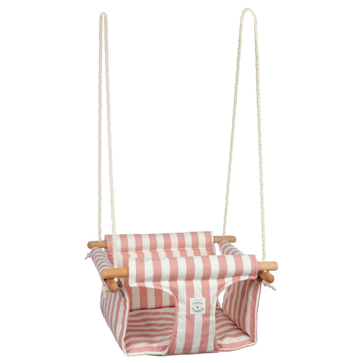 Larisa & Pumpkin Baby Swing Pink Striped