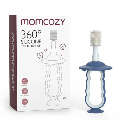 Momcozy Baby Silicon Toothbrush & Tounge Cleaner - Silicone